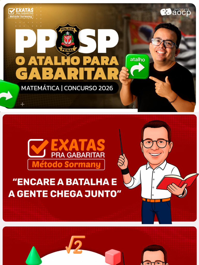 Concurso PPSP 2026 (O Atalho para Gabaritar) - Matemática ? | PDF