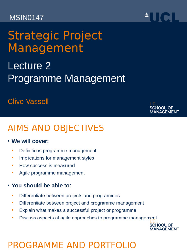 02 Programme Management v0.91 | PDF | Scrum (Software Development ...