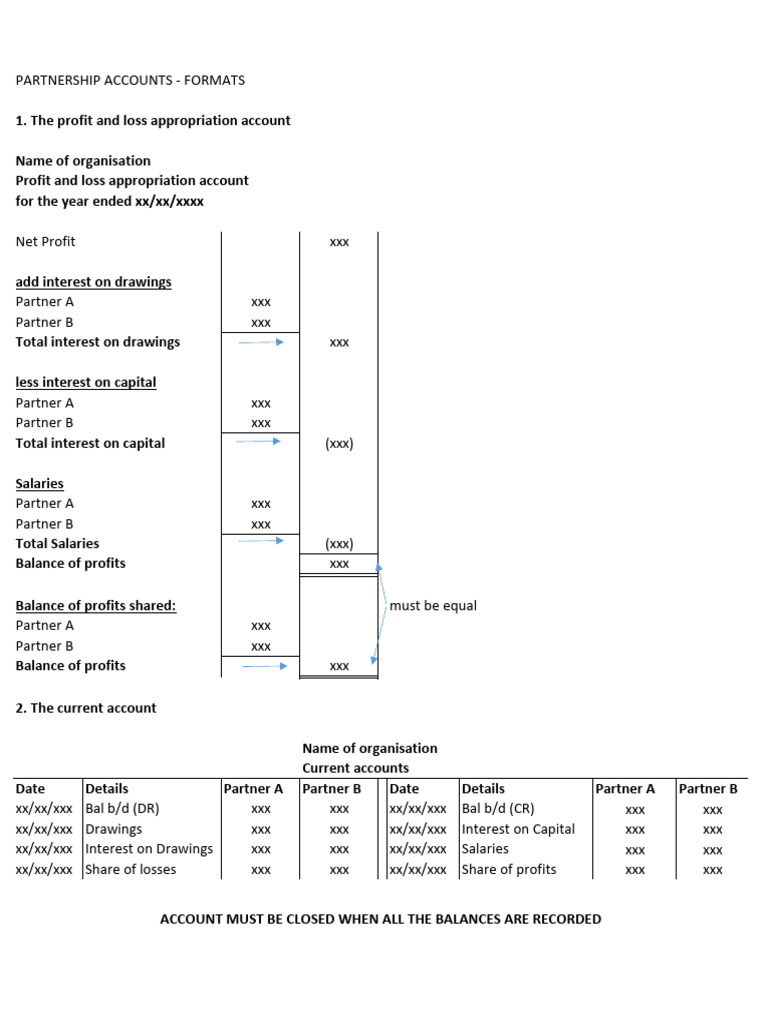 6a. Partnership Accounts Formats | PDF