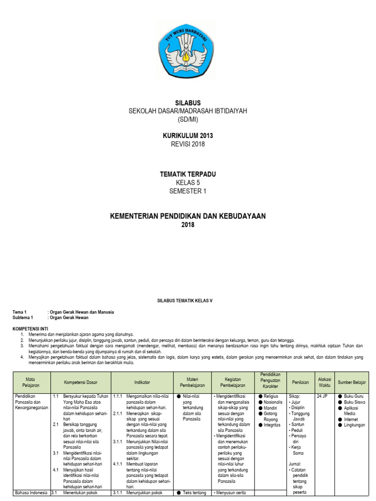 SILABUS 5 Semester 1 | PDF