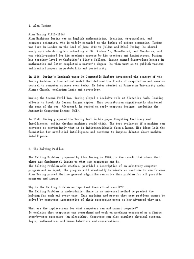 Alan Turing.2 | PDF | Alan Turing | Algorithms
