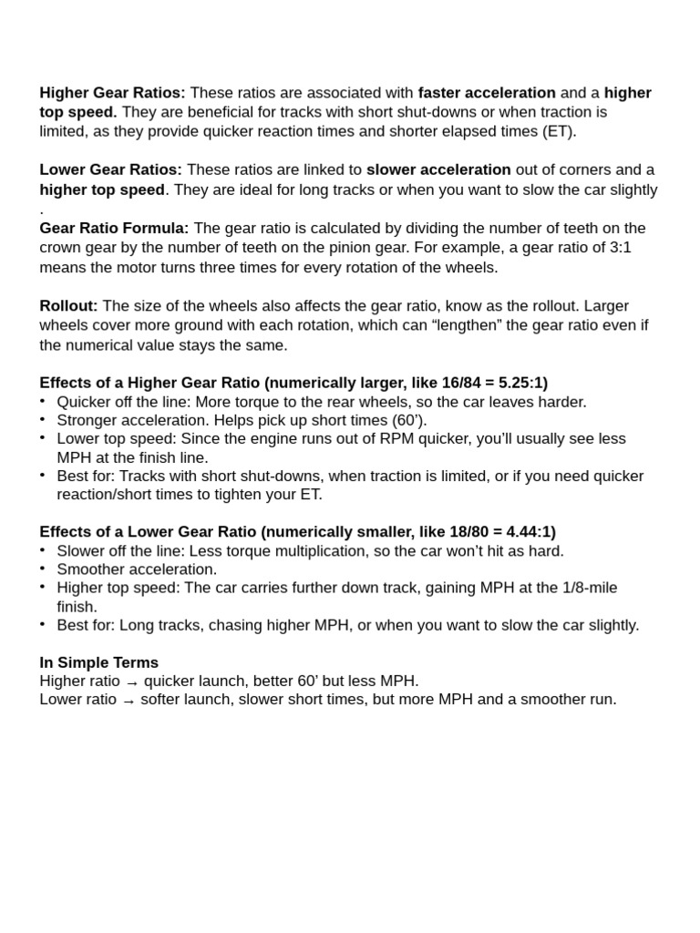 Gear Chart | PDF