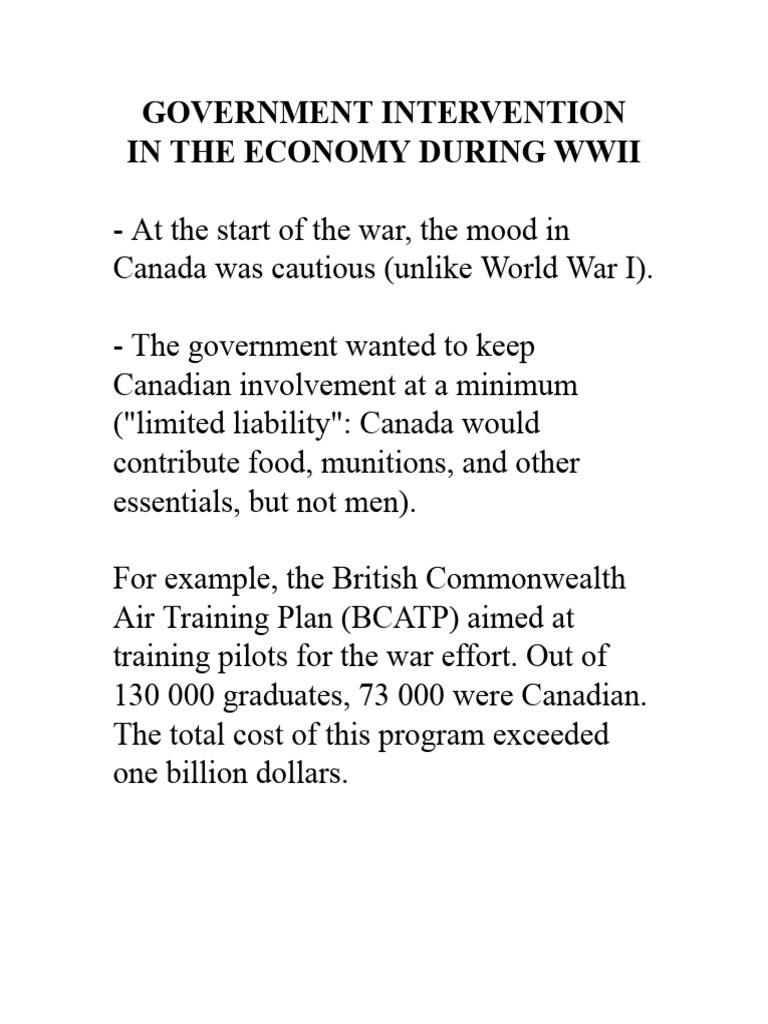 WW2 Govt Intervention in The Economy | PDF | Taxes | Government Finances