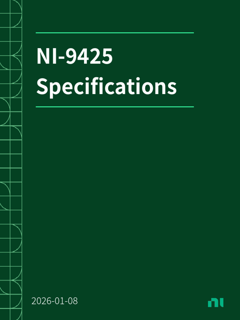 Ni-9425 Specifications 32CH-digitalInput | PDF | Root Mean Square ...