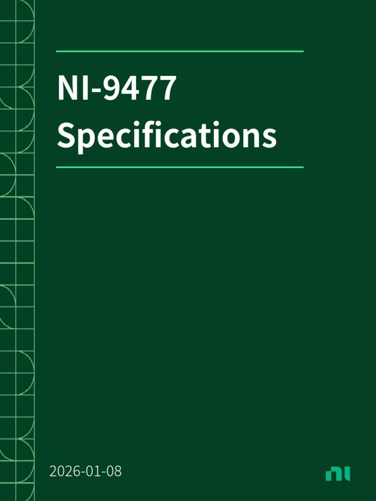 Ni-9477 Specifications sinkingOutputModule | PDF | Electrical Impedance ...