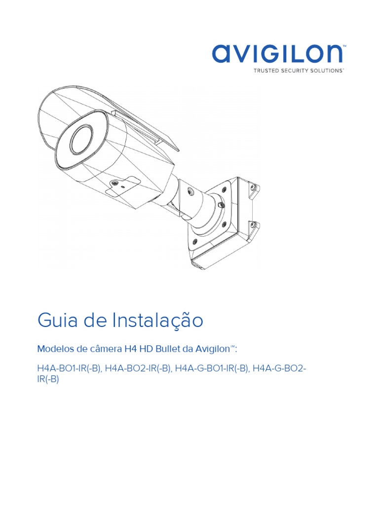 Avigilon H4a Bo Installation Guide PT BR Rev6 | PDF | USB | Wi-Fi