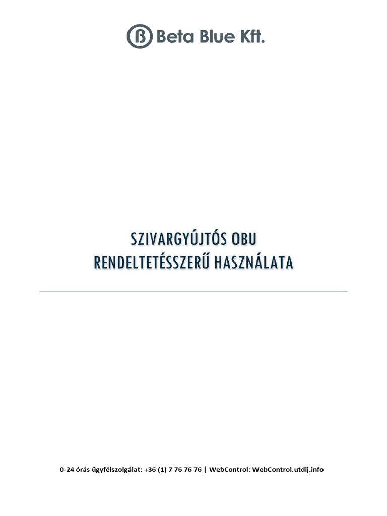 Obu User Manual | PDF
