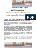 Call For Paper IJAET Vol 4 Iss 2