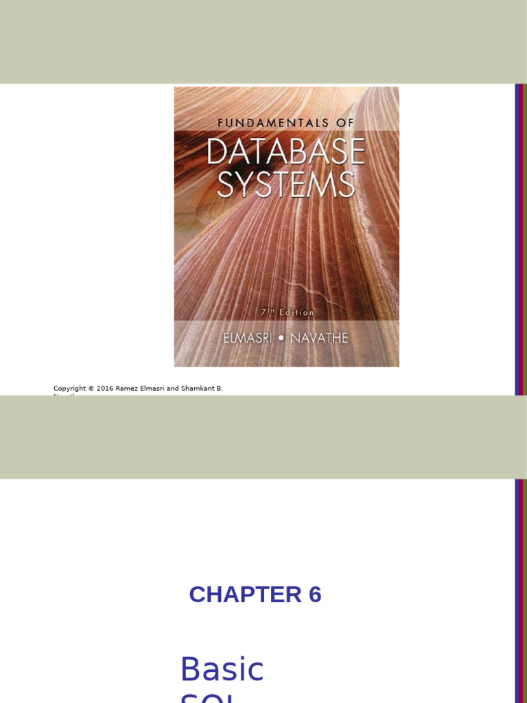 Chapter06 Lecture2 Dat Abase Environment | PDF | Sql | Relational Model