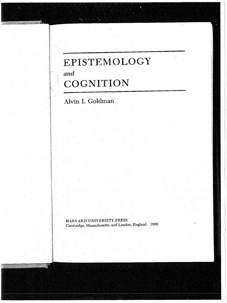 Goldman 1986 | PDF | Knowledge | Epistemology