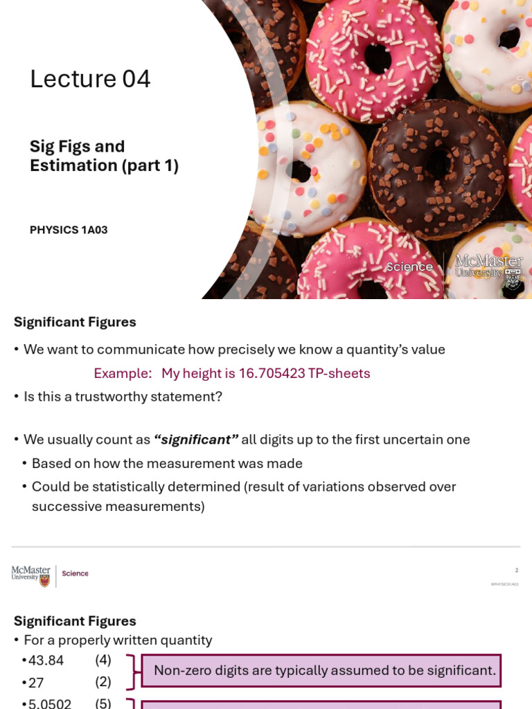 L4 Sig Fig Estimation Part 1 | PDF | Significant Figures | Mathematics