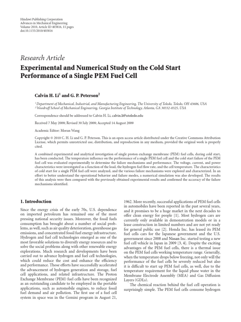 8-AME-Experimental and Numerical Study on the Cold Start | PDF | Fuel ...