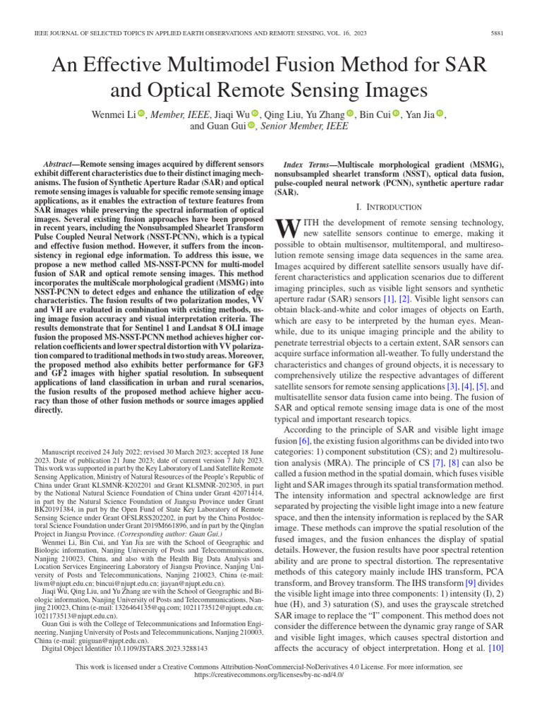An Effective Multimodel Fusion Method for SAR and Optical Remote ...