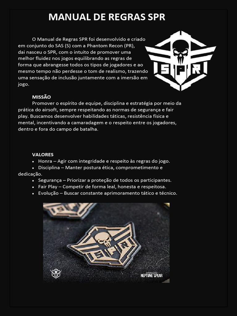 Regras SPR | PDF | Munição | Armas de fogo