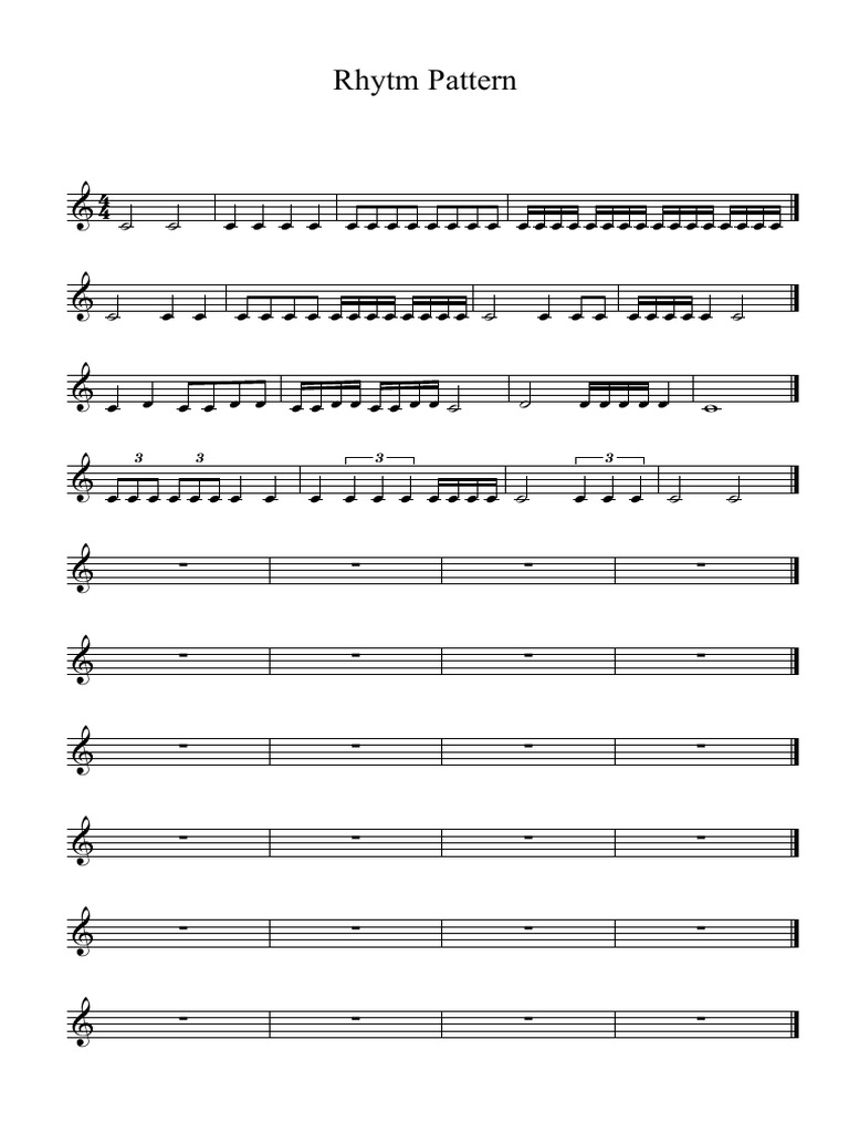 Rhytm Pattern - Full Score | PDF