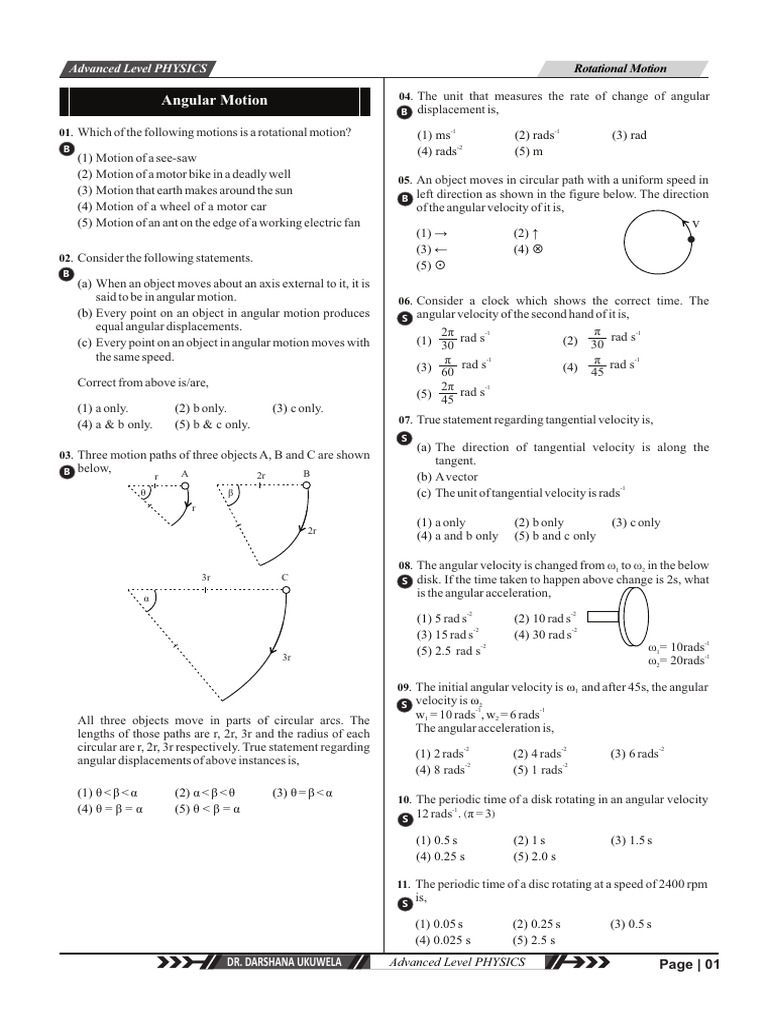 Rotation Motion 2027 Speed - English | PDF | Rotation Around A Fixed ...