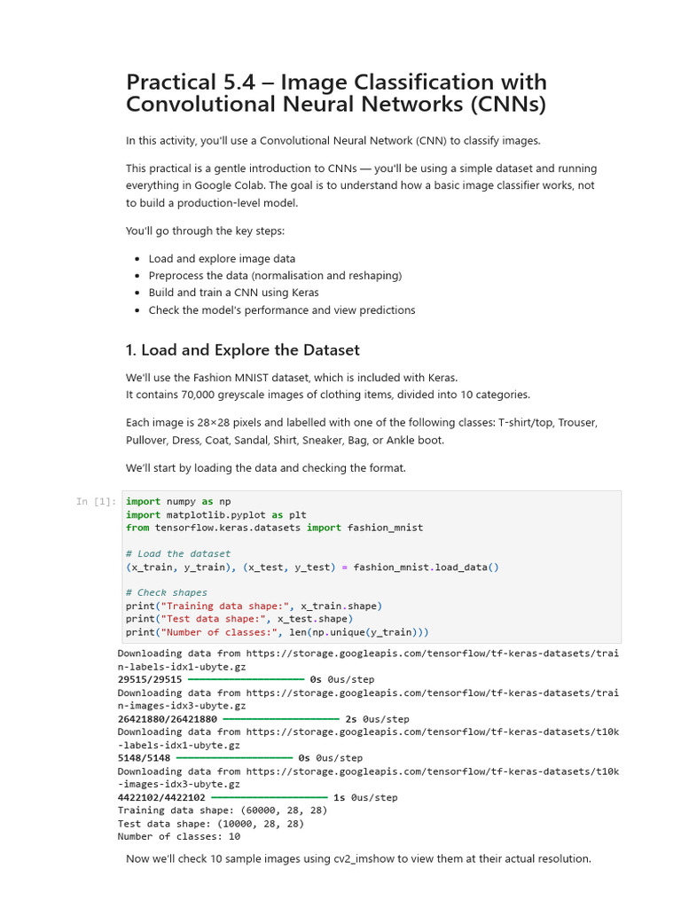 5 4 Image Classification With CNNs | PDF | Computer Vision | Algorithms