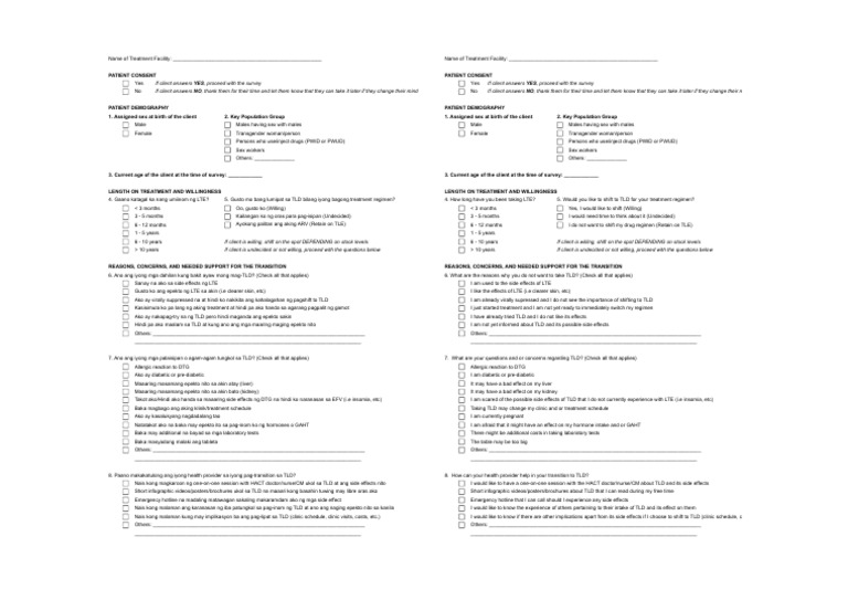 TLD Transition Survey (Responses) - Manual Form | PDF | Medical Specialties