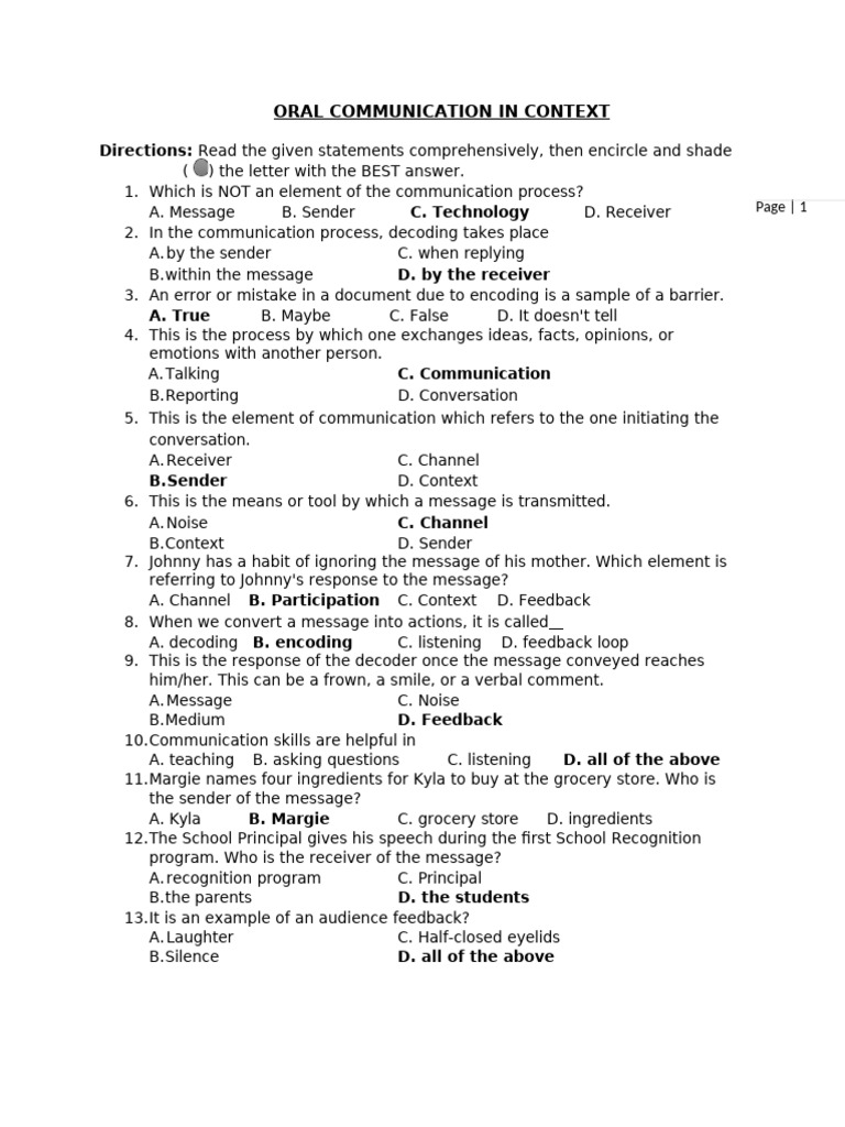 Oral Communication in Context | PDF | Communication | Behavioural Sciences