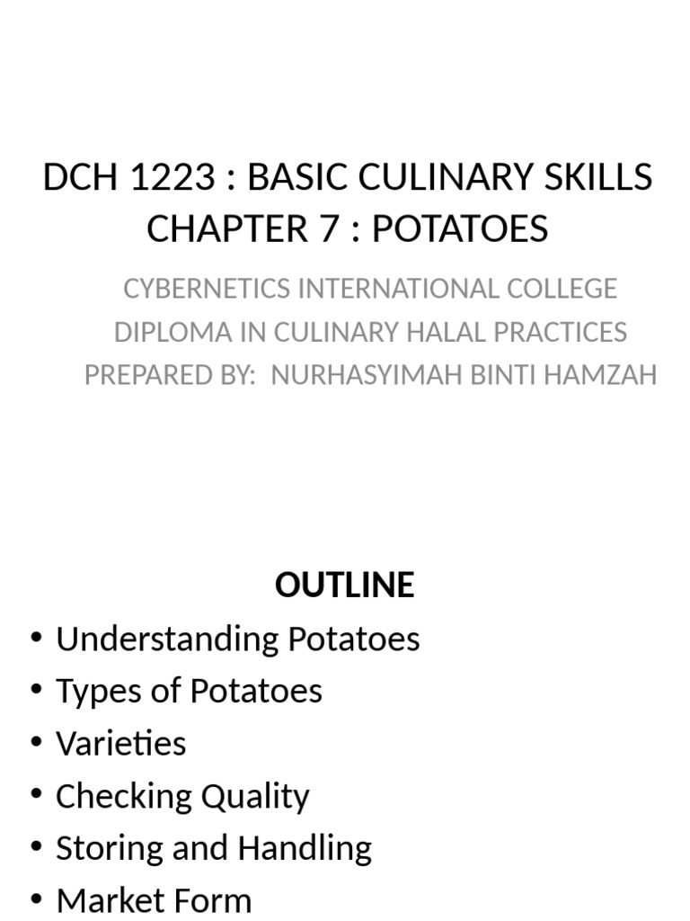 DCH 1223 Potatoes Printable | PDF | Potato | Baking