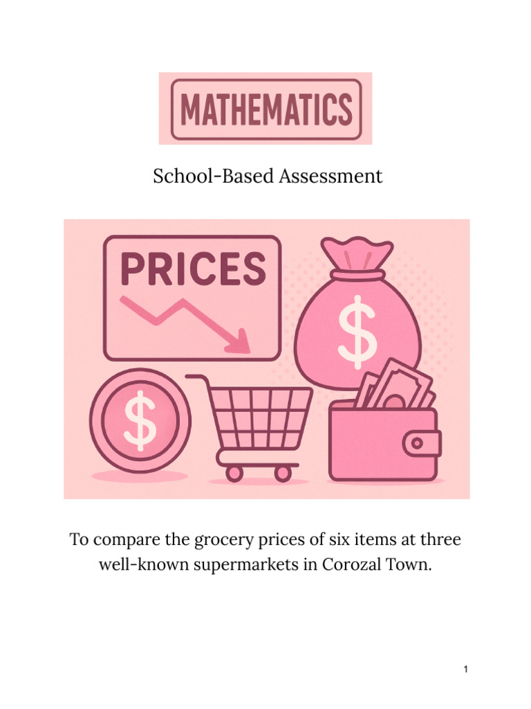 Math SBA - Chloe’s Group.docx | PDF | Supermarket | Grocery Store