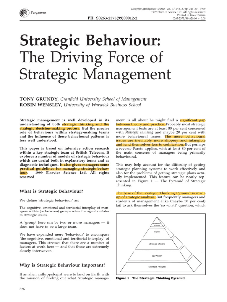 2 Behavior + Strategic MGT | PDF | Strategic Management | Affect ...