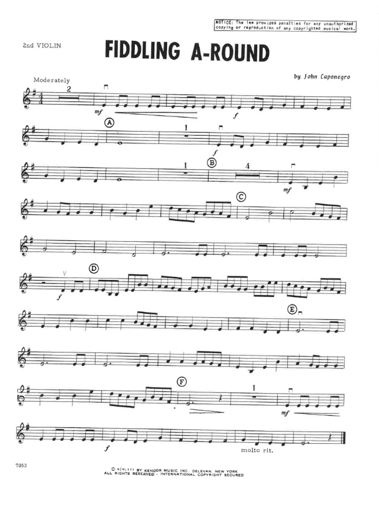 Fiddling a Round - Violin 2 | PDF