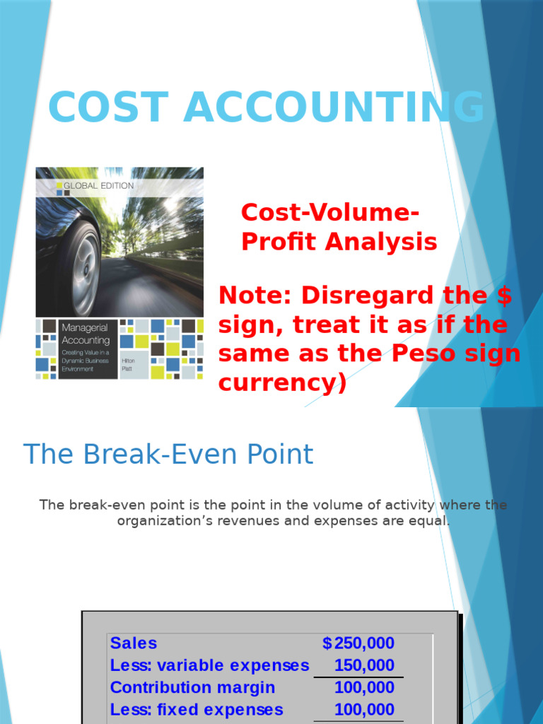 Cost Volume Profit Analysis | PDF | Management Accounting | Business ...