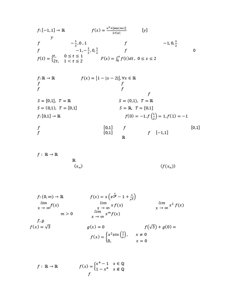 Iit Jam Training Problem Sheet Limits & Continuity 29-1-2021 | PDF ...