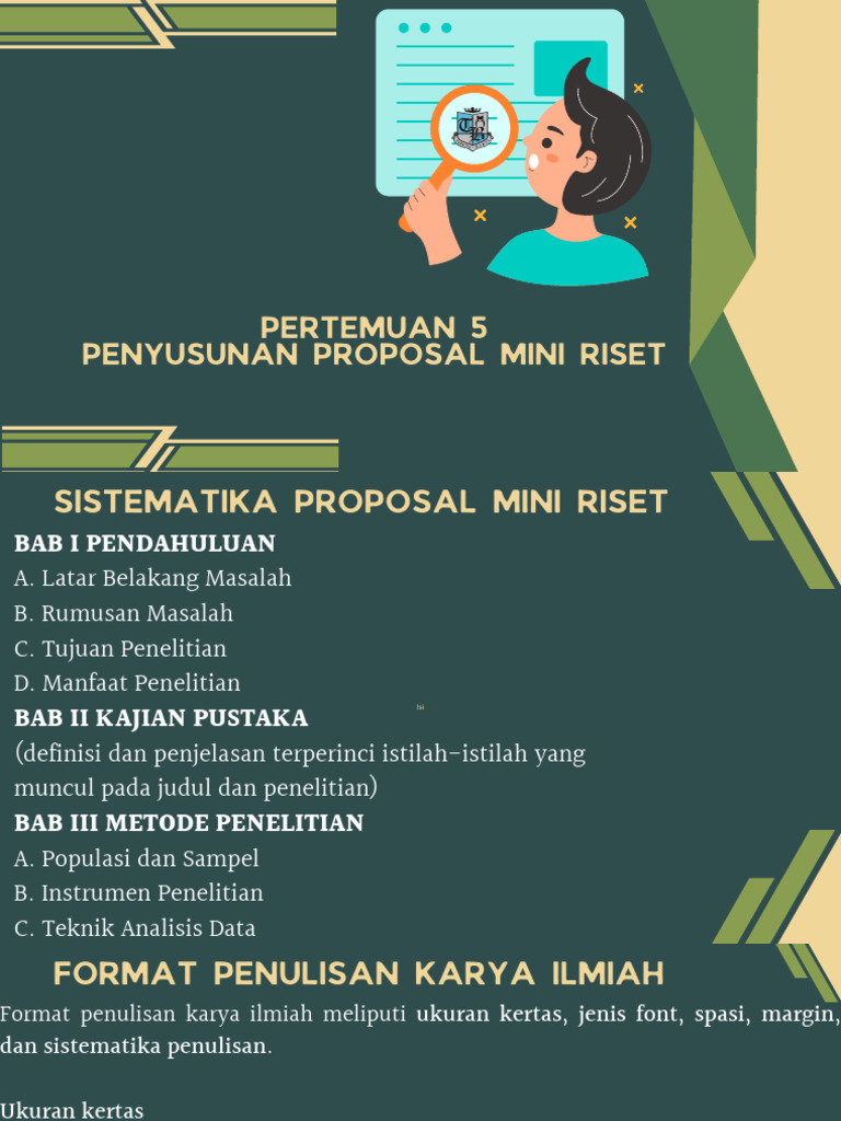 Pertemuan 5 Penyusunan Proposal Mini Riset | PDF