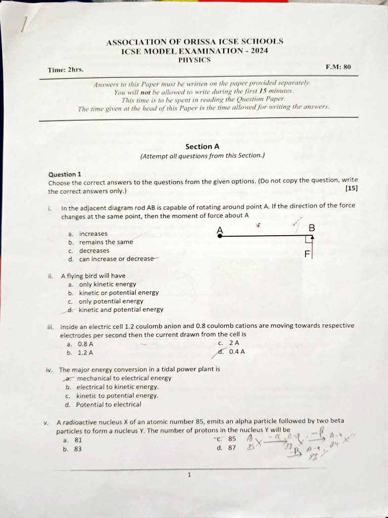 Physics Science Paper-1 | PDF