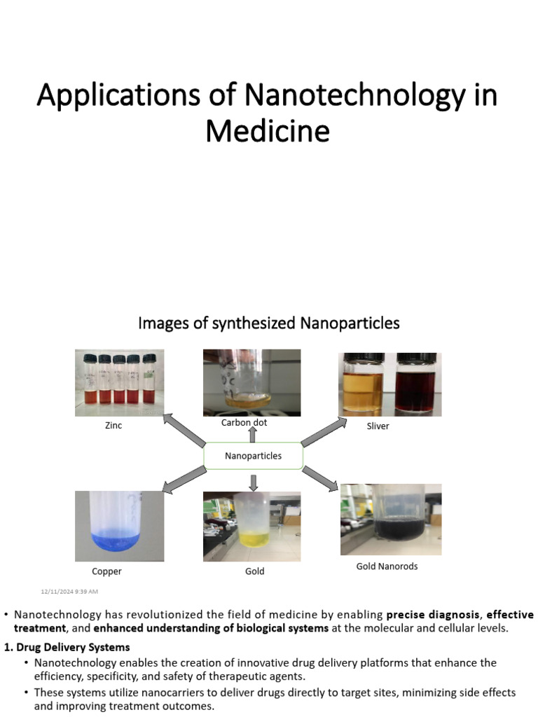 Applications of Nanomaterials PDF | PDF | Biosensor | Nanomaterials