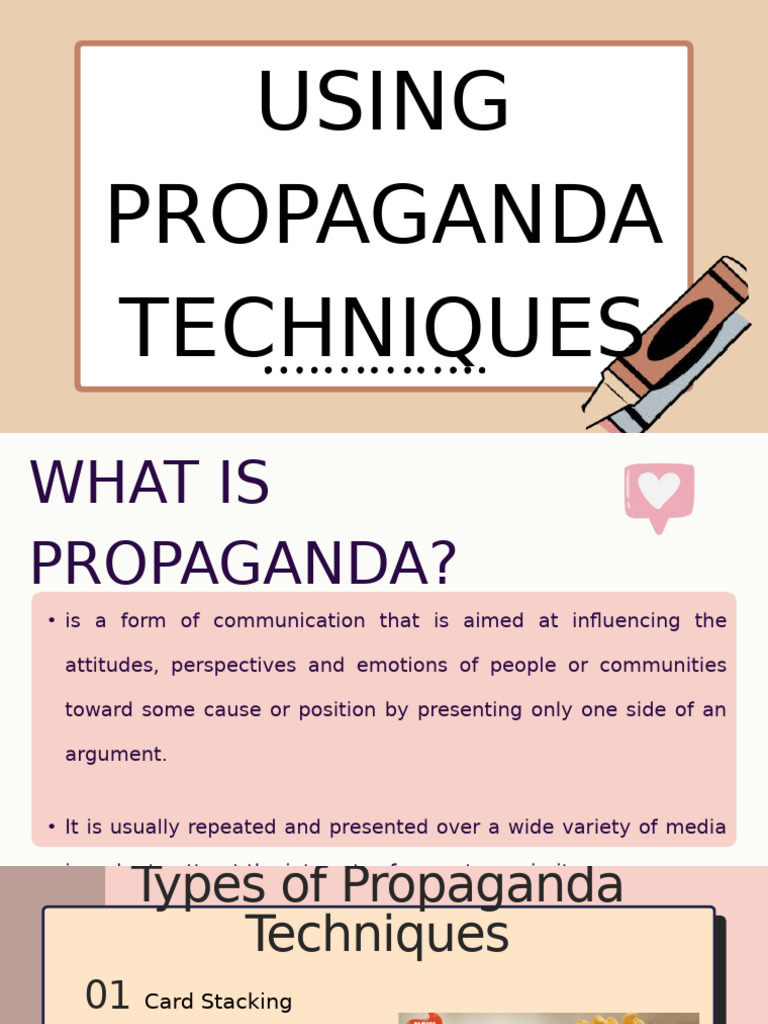 Grade 9 Propaganda Techniques | PDF