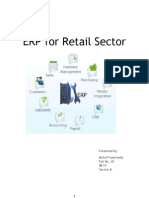 ERP For Retail Sector: Presented By: Astha Priyamvada Roll No. 38 IM 18 Section A