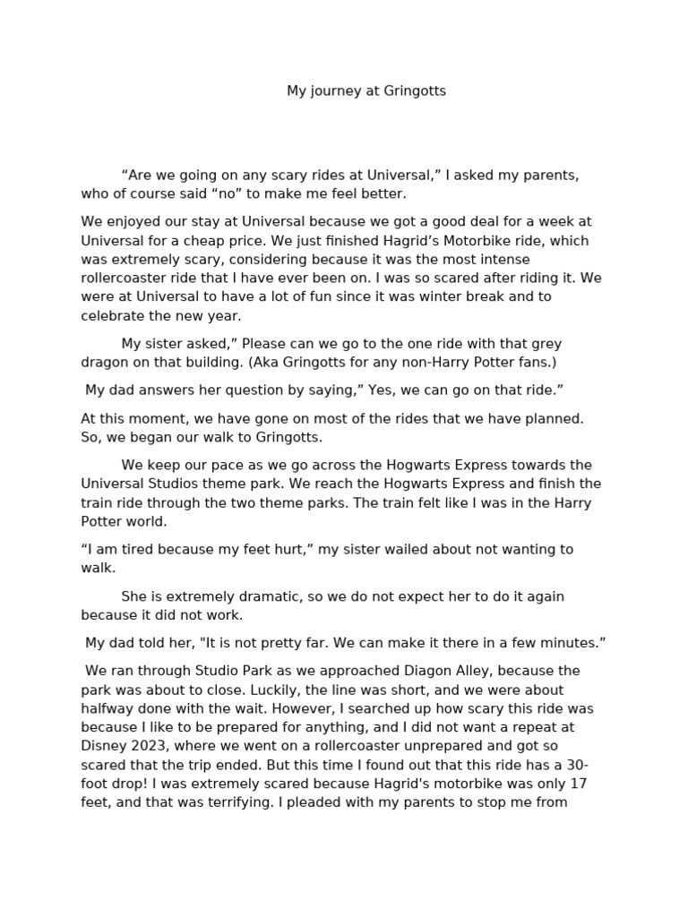 iiiNonfiction Narrative Final Draft 7th (1) | PDF | Harry Potter
