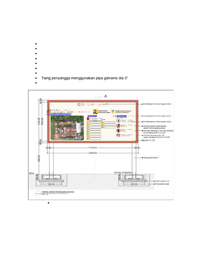 Pekerjaan Pemasangan Papan Proyek | PDF