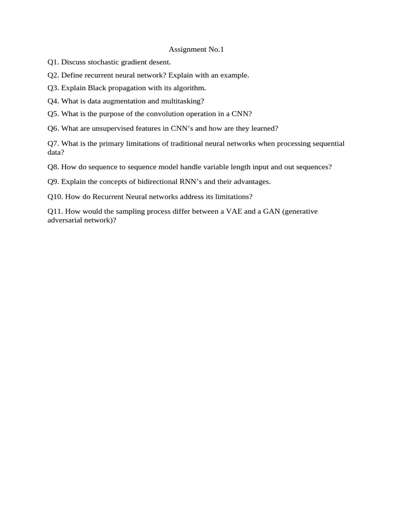 Assignment Deep Learning | PDF