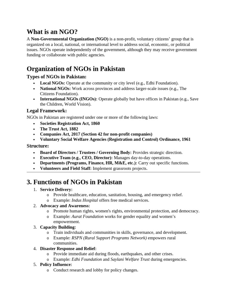 Non Government Organization | PDF | Non Governmental Organization