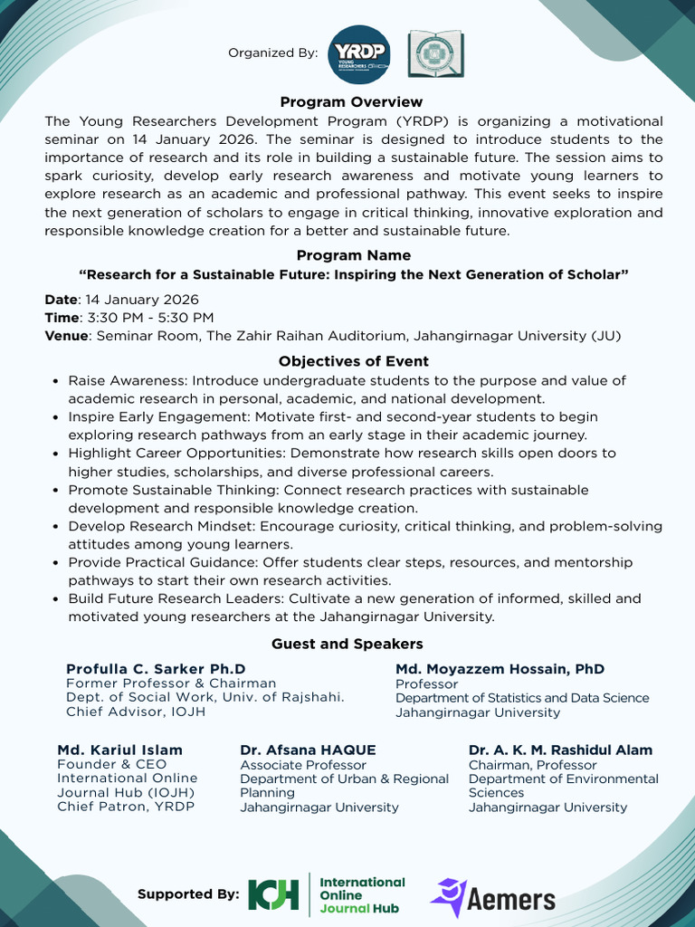 Program Overview of Jahangirnagar University | PDF | Inquiry | Science