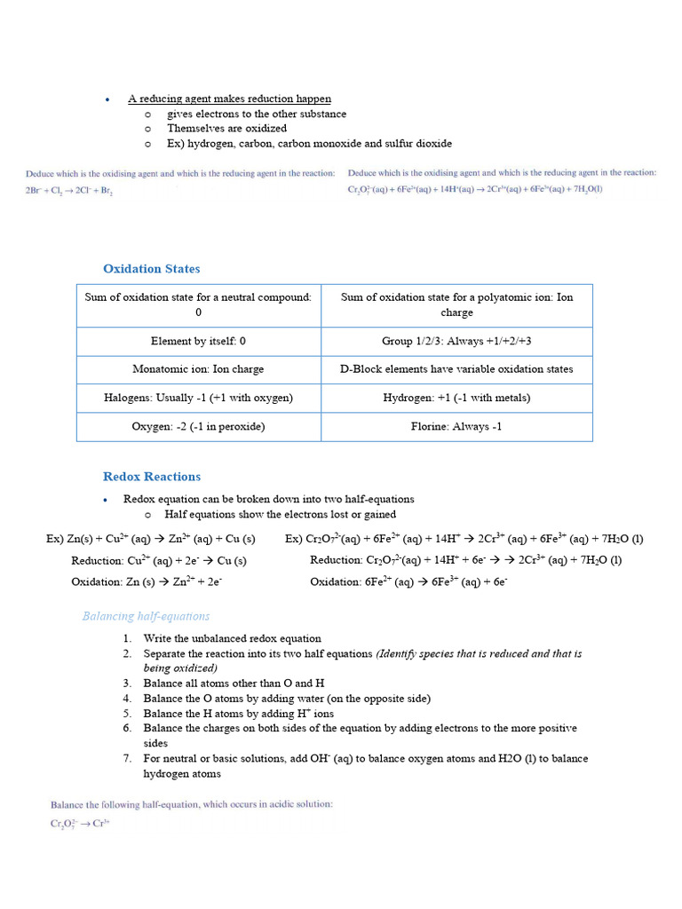 Oxidation and Reduction-2 | PDF