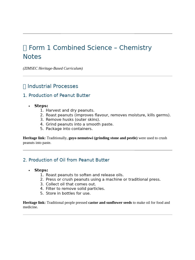 FORM ONE NOTES TINONHEMA | PDF | Force | Electric Current