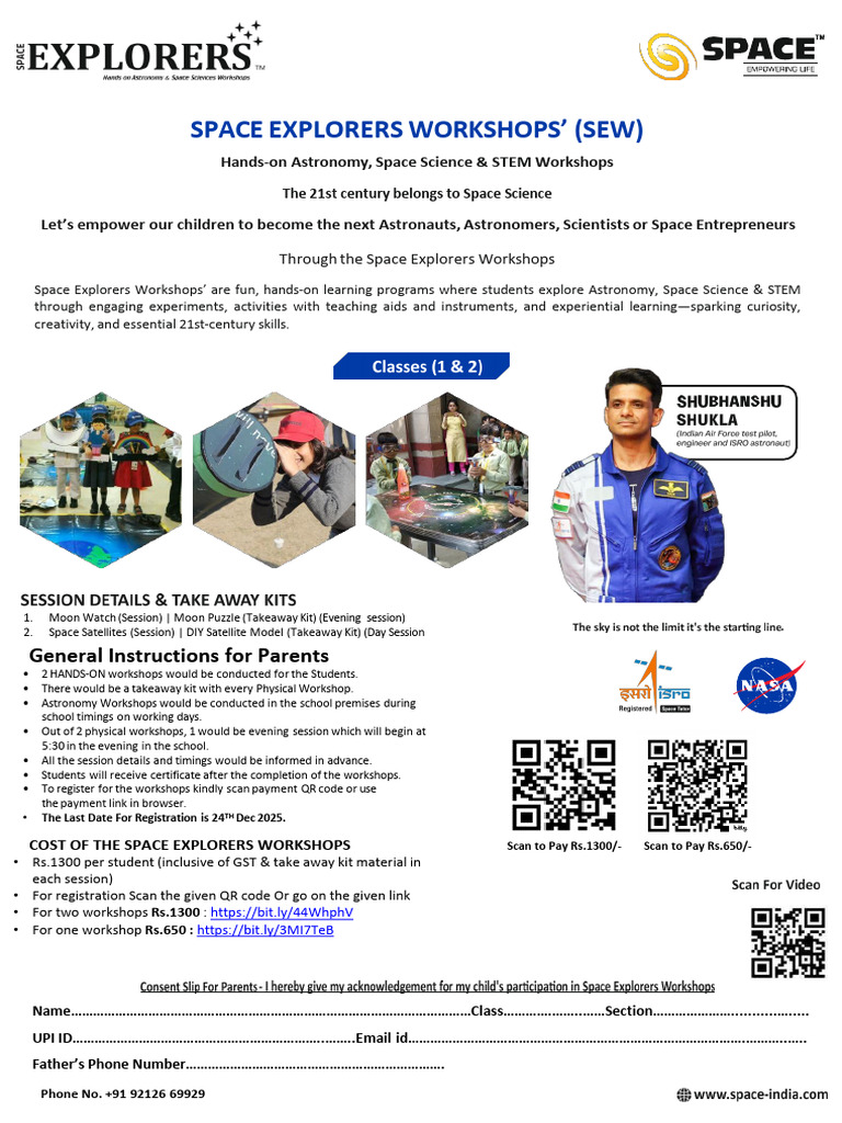 Space Explorers Worskhop | PDF | Astronomy | Outer Space