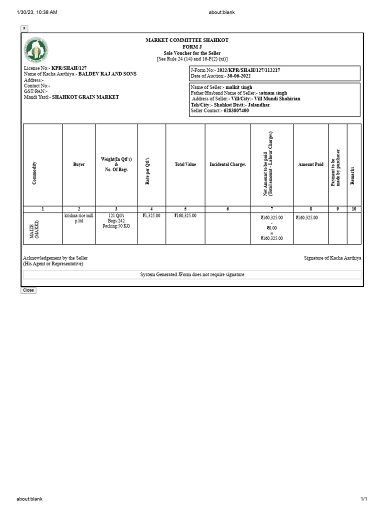 J FORMS' | PDF | Financial Markets