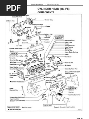 Cylinder Head 3sfe Throttle Cylinder Engine