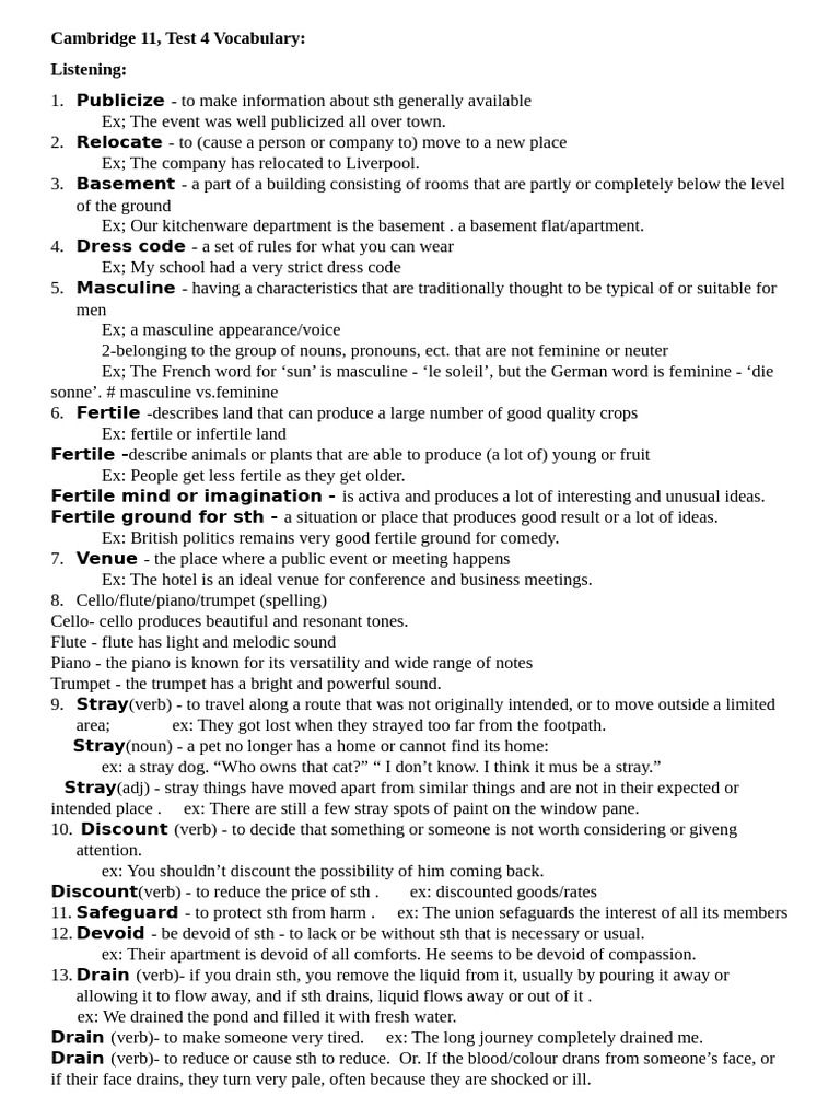 Cambridge 11 Test 4 | PDF | Grammatical Gender