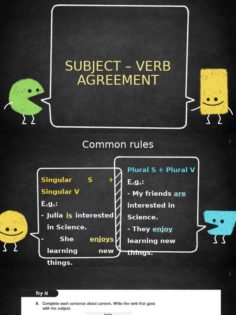 Subject Verb Agreement | PDF | Plural | Grammatical Number