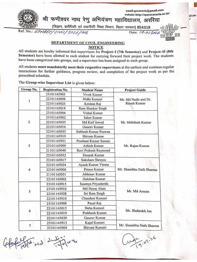 Project Distribution 2022-26 Batch | PDF