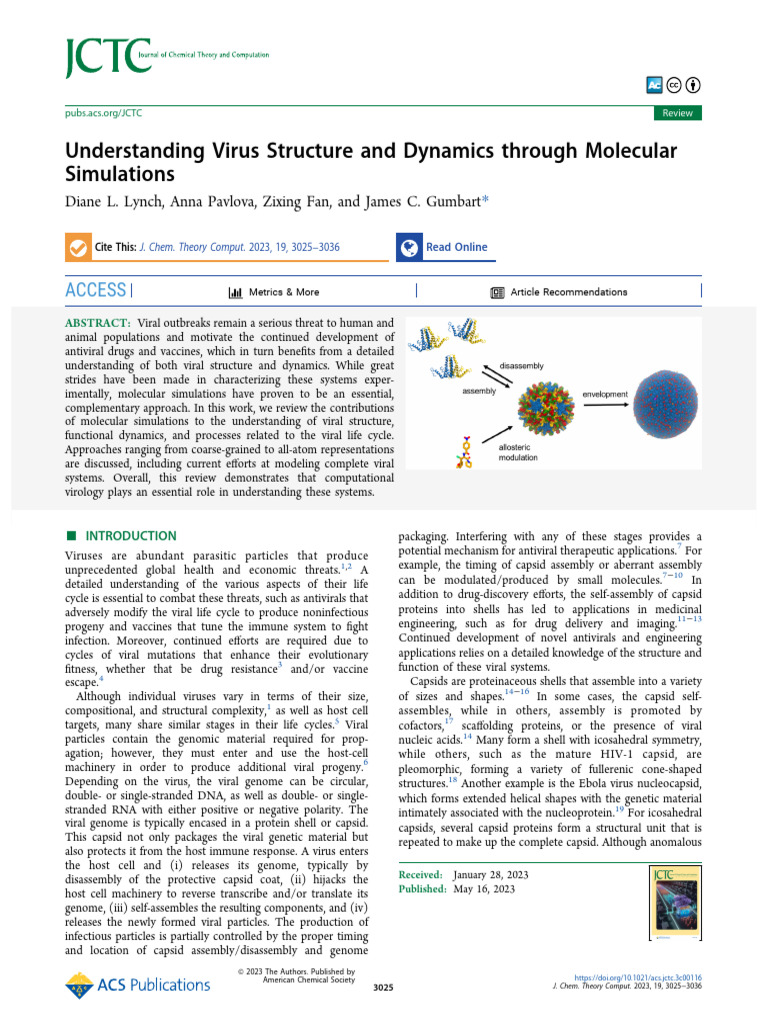 Understanding Virus Structure and Dynamics Through Molecular ...