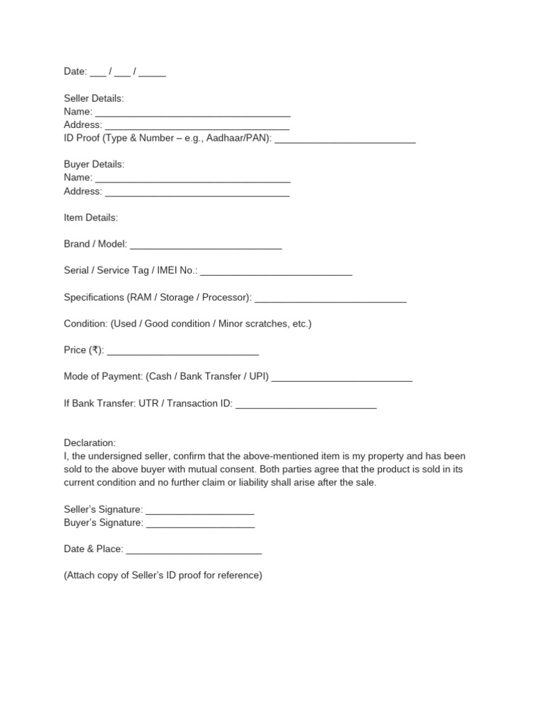 Sell Document | PDF