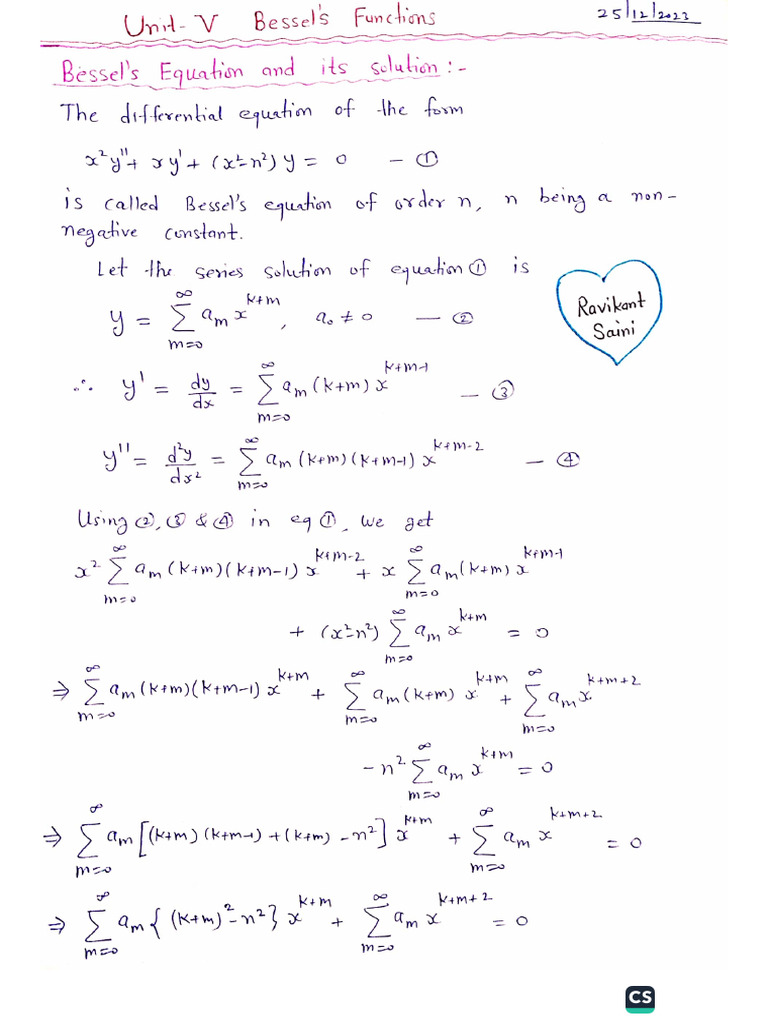 Bessel's Function | PDF